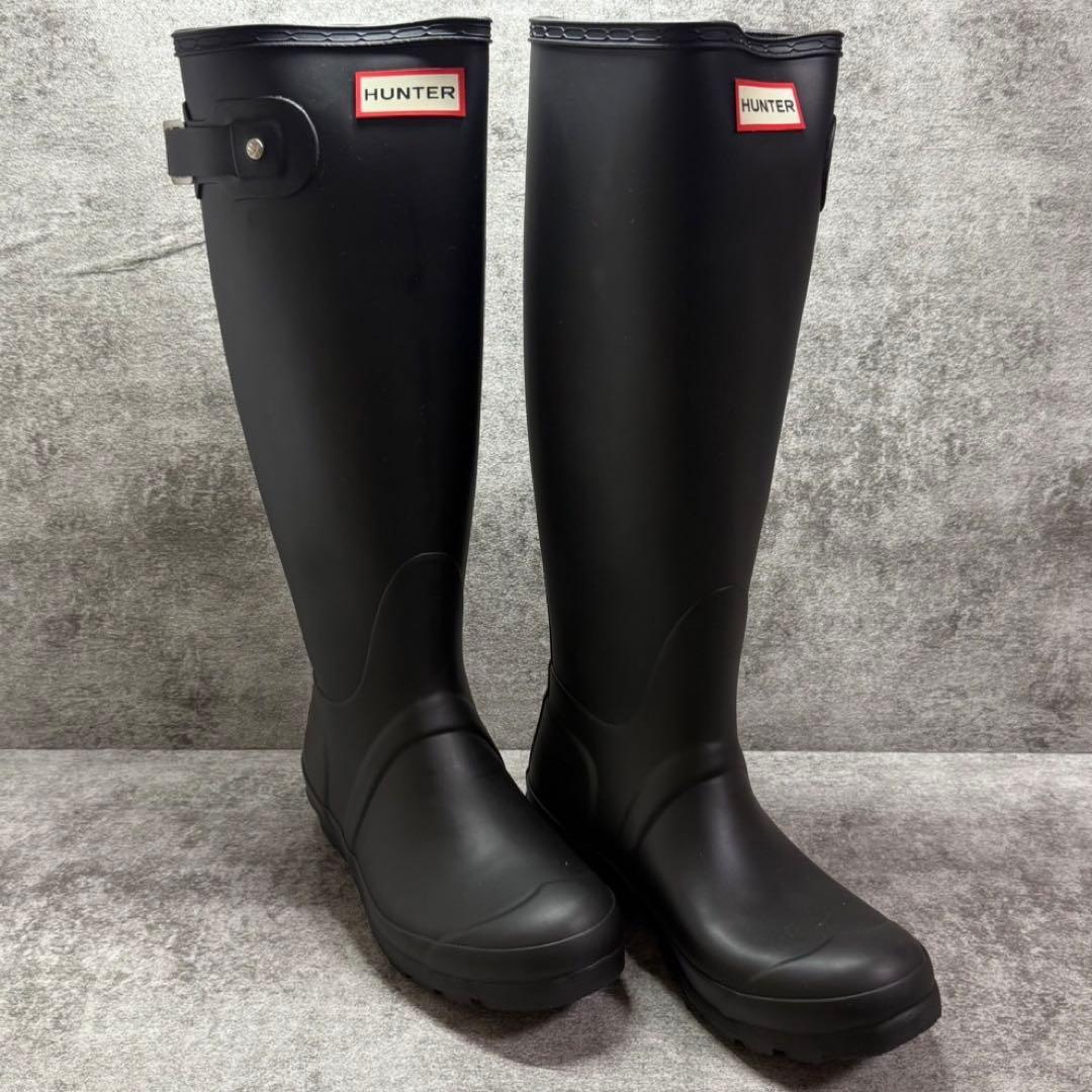 ✨️美品✨️HUNTER オリジナル トール レインブーツ ロングブーツ 黒