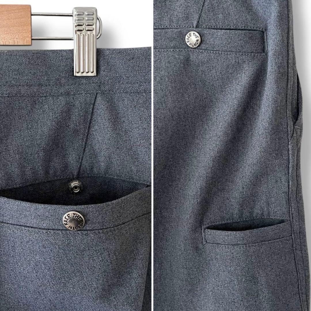 美品 ザノースフェイスパープルレーベル ロング パンツ ボトムス グレー メンズ