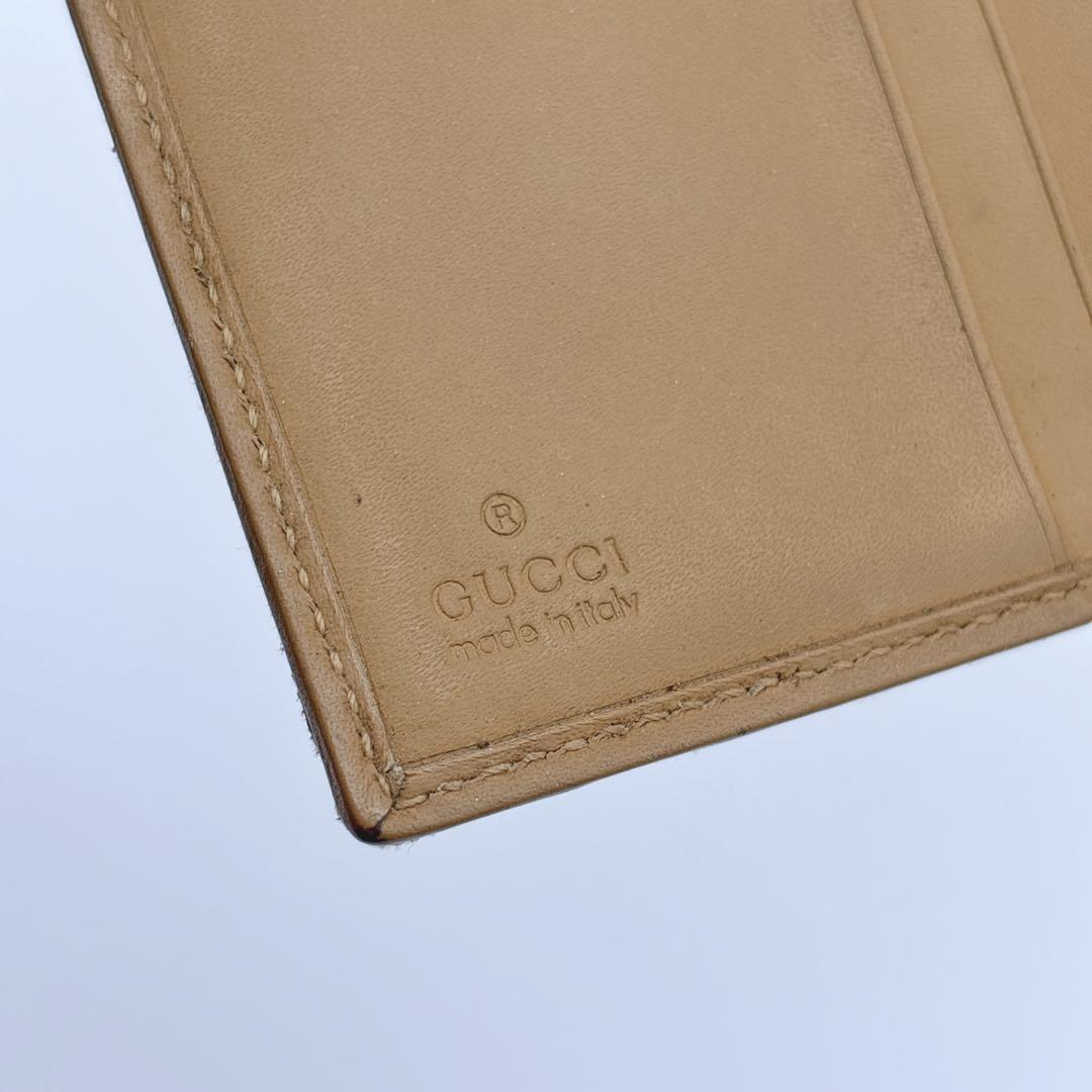GUCCI GGキャンバス 二つ折り　財布　グッチ　ジャッキー　シェリー　レザー