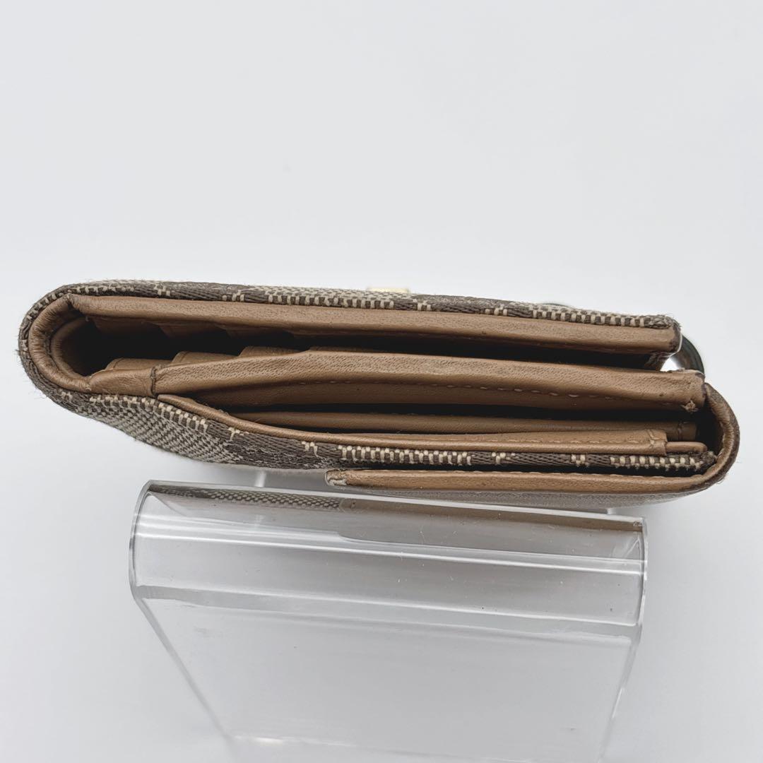 GUCCI GGキャンバス 二つ折り　財布　グッチ　ジャッキー　シェリー　レザー