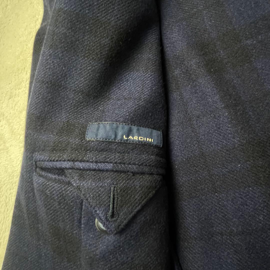 m*y様 極美品 カシミヤ100 ラルディーニ LARDINI チェック テーラ