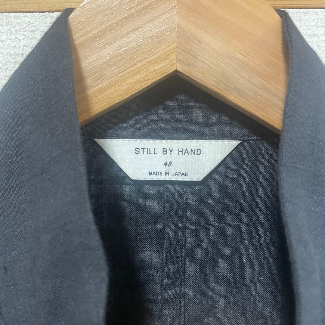 Still by hand リネン　ジップアップ　ベスト
