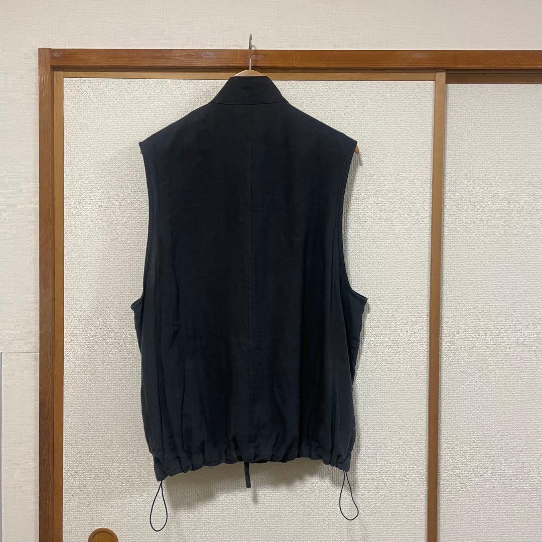 Still by hand リネン　ジップアップ　ベスト