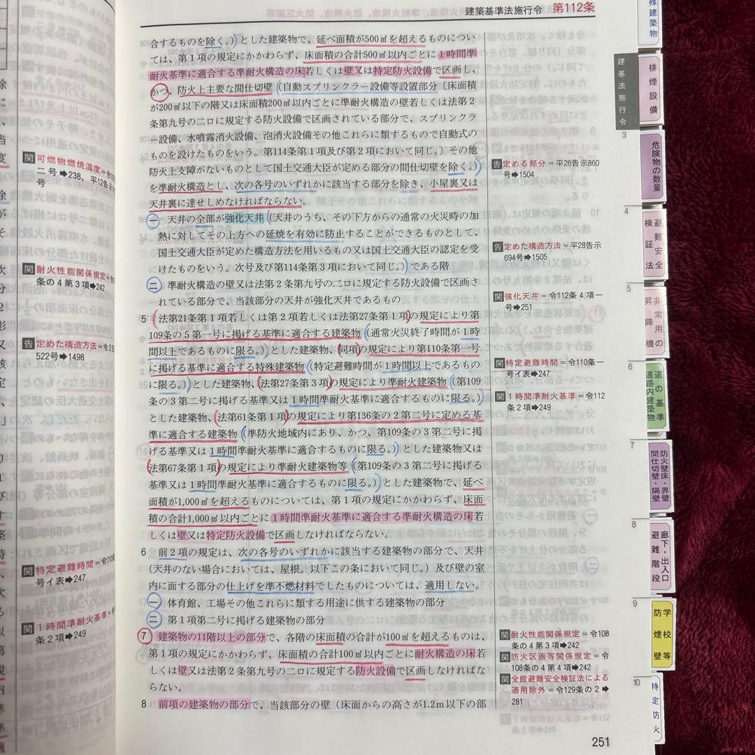 建築基準法関係法令集 2025年版　追録付き　線引き済み　一級建築士