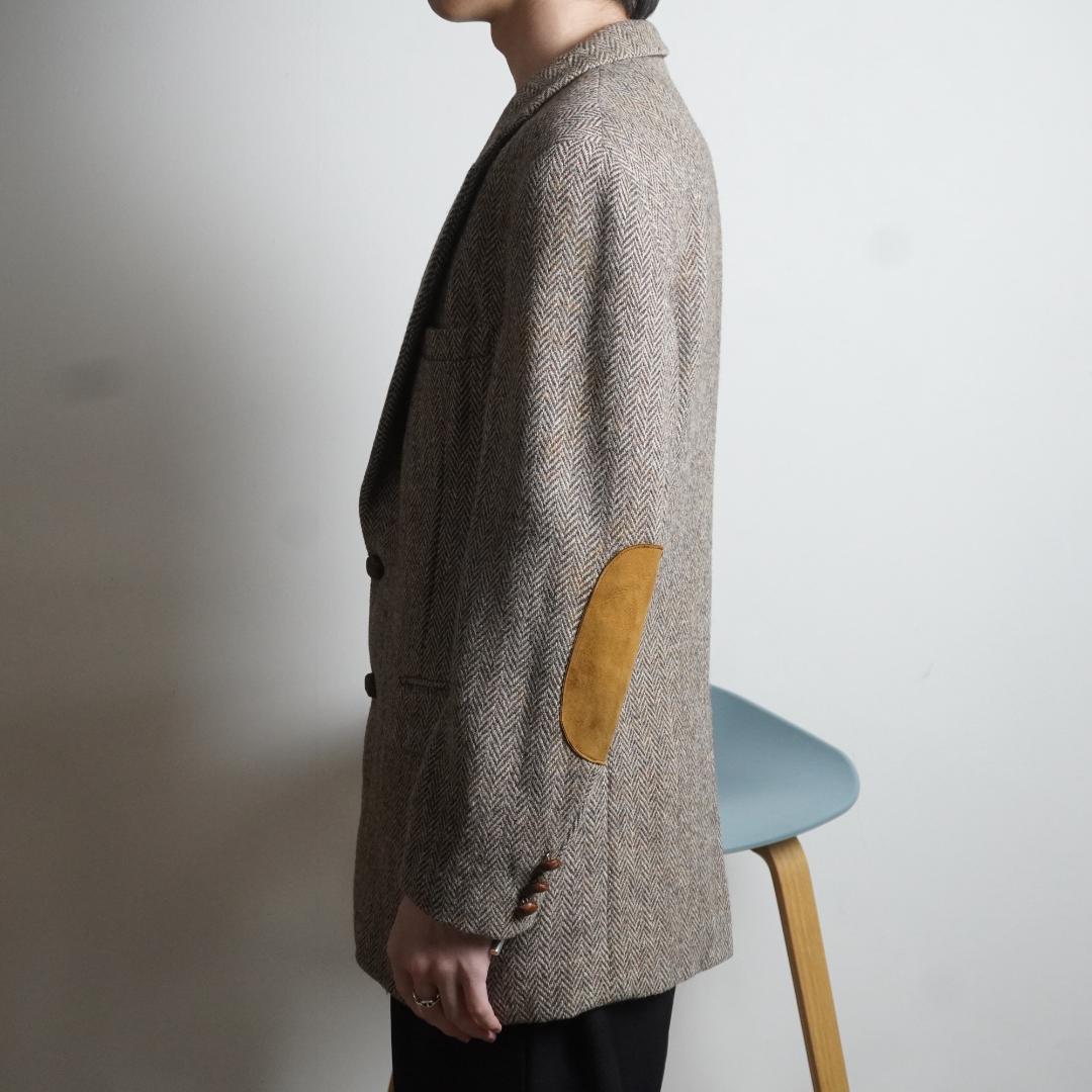 Harris Tweed ヘリンボーン柄シングルテーラードジャケット/UW150