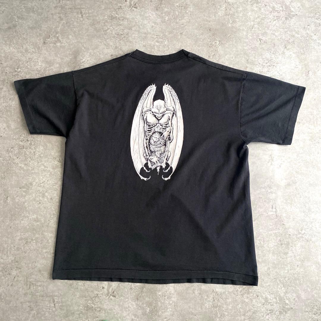 悶絶アートワーク 80s 90s Tシャツ USA製 黒 ブラック XL