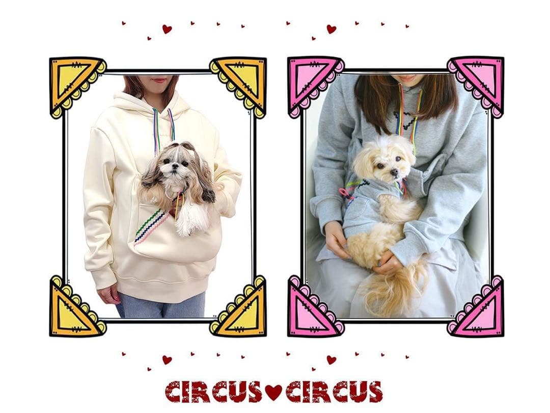 サーカスサーカス カンガルーパーカー オーナー用セット XS、XXS