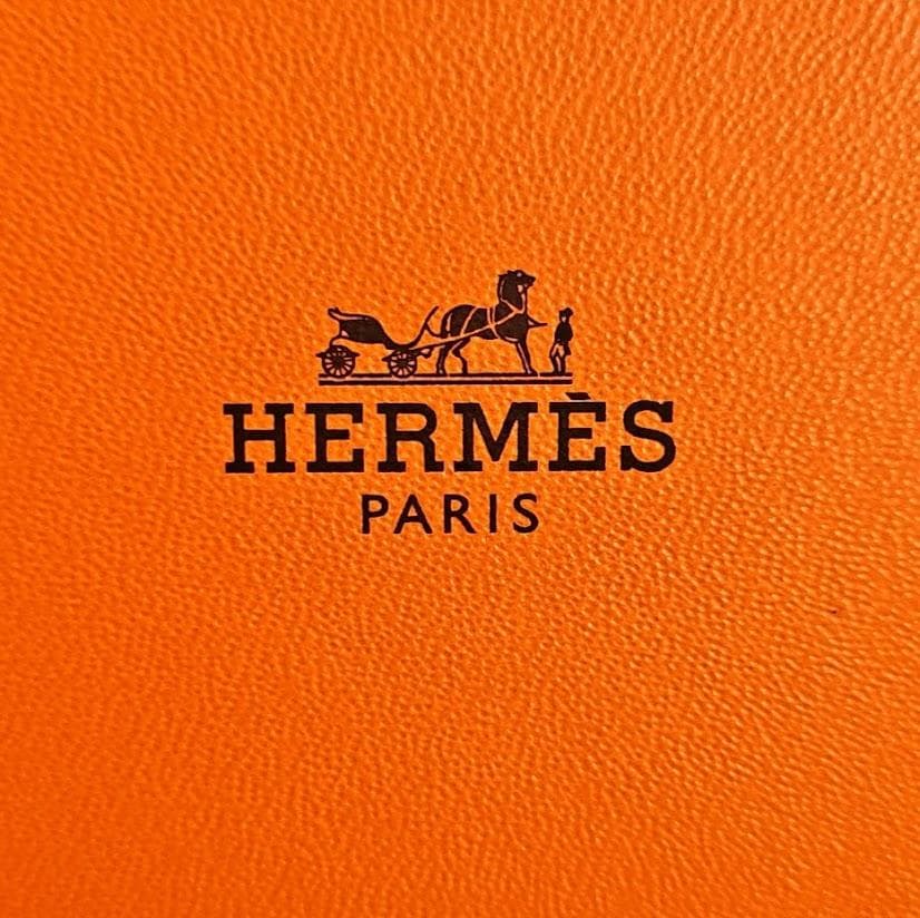 エルメス HERMES ポケットチーフ グランH セイシェルブルー 箱リボン付