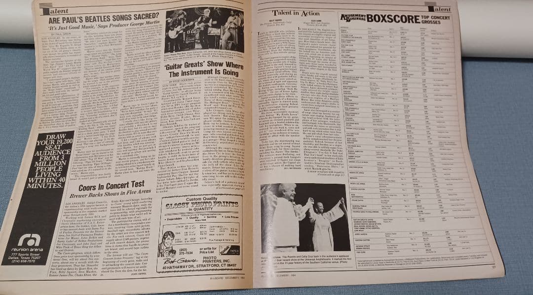 Billboard U.S.A magazine Dec.1,1984 レア