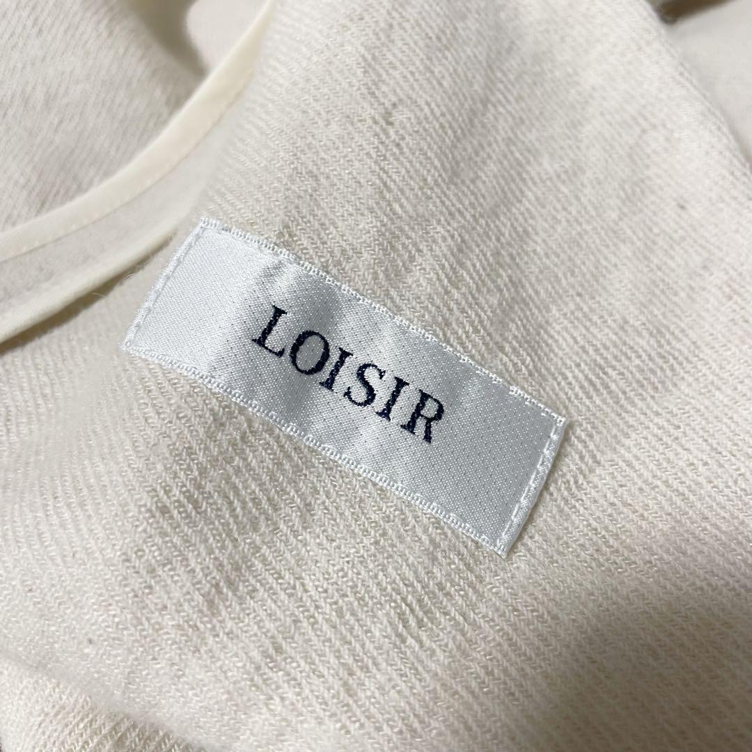 LOISIR ロワズィール　ウールリネン ショールカラー ロングコート　ガウン