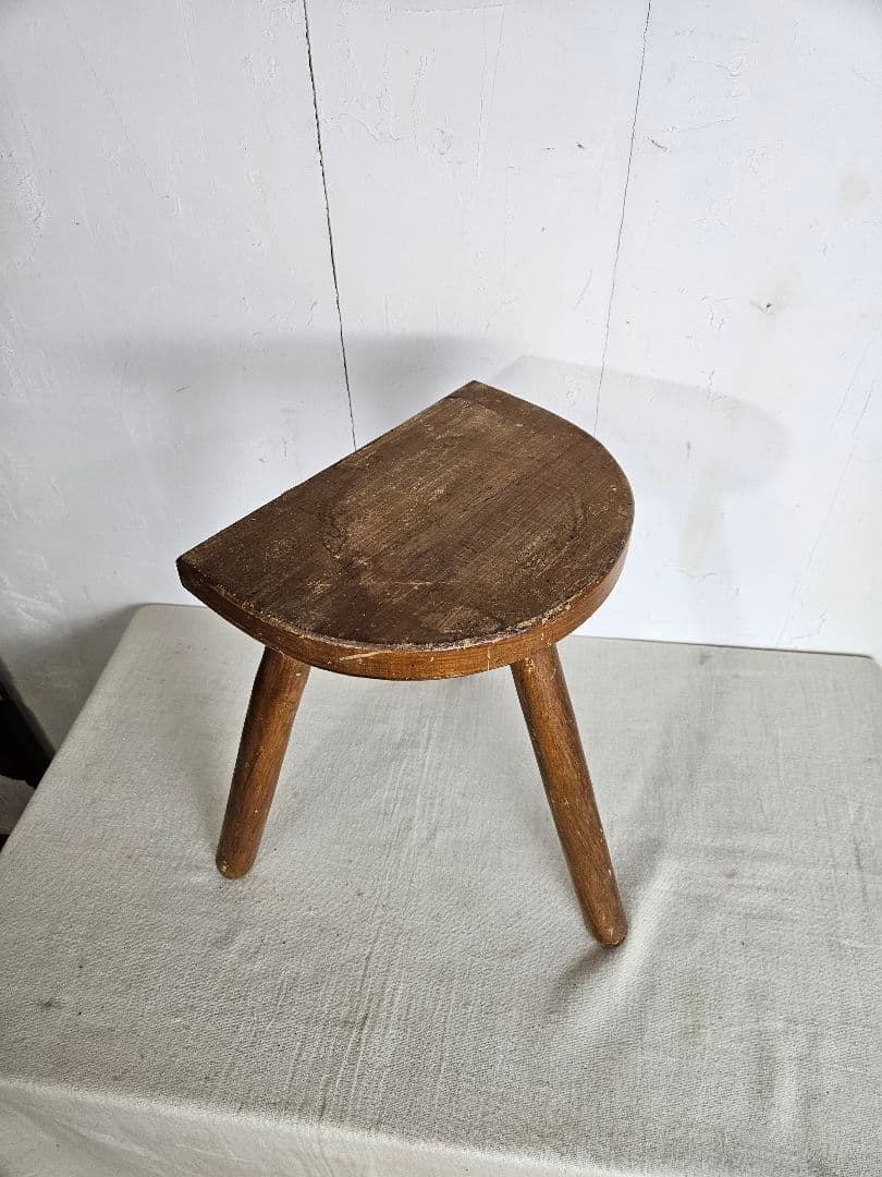 France antique 古い木のスツール 木製 チェア 椅子 花台
