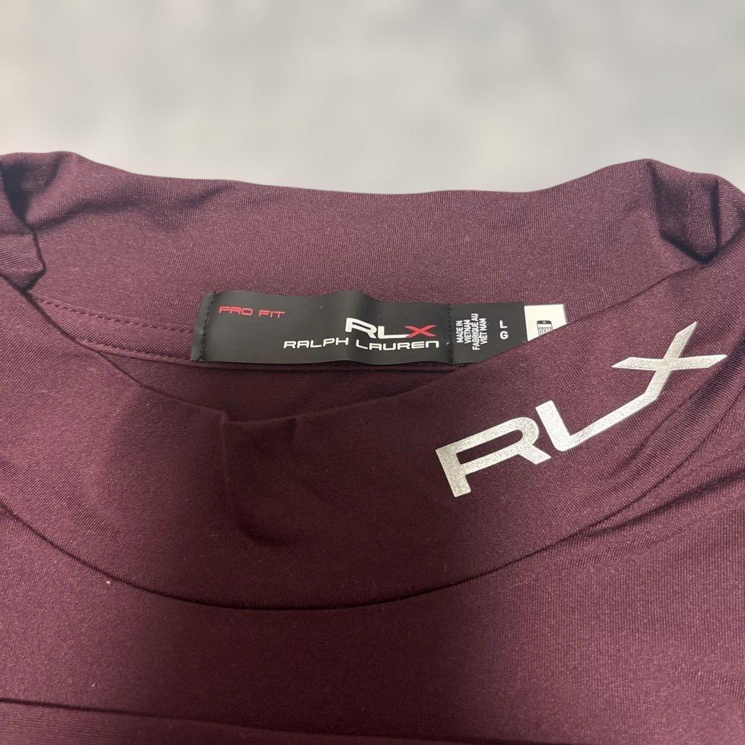 RLXモックネックカットソー 長袖ボルドー ラルフローレンゴルフLGサイズ 美品