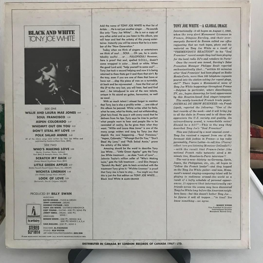 洋楽 tony joe white/black and white