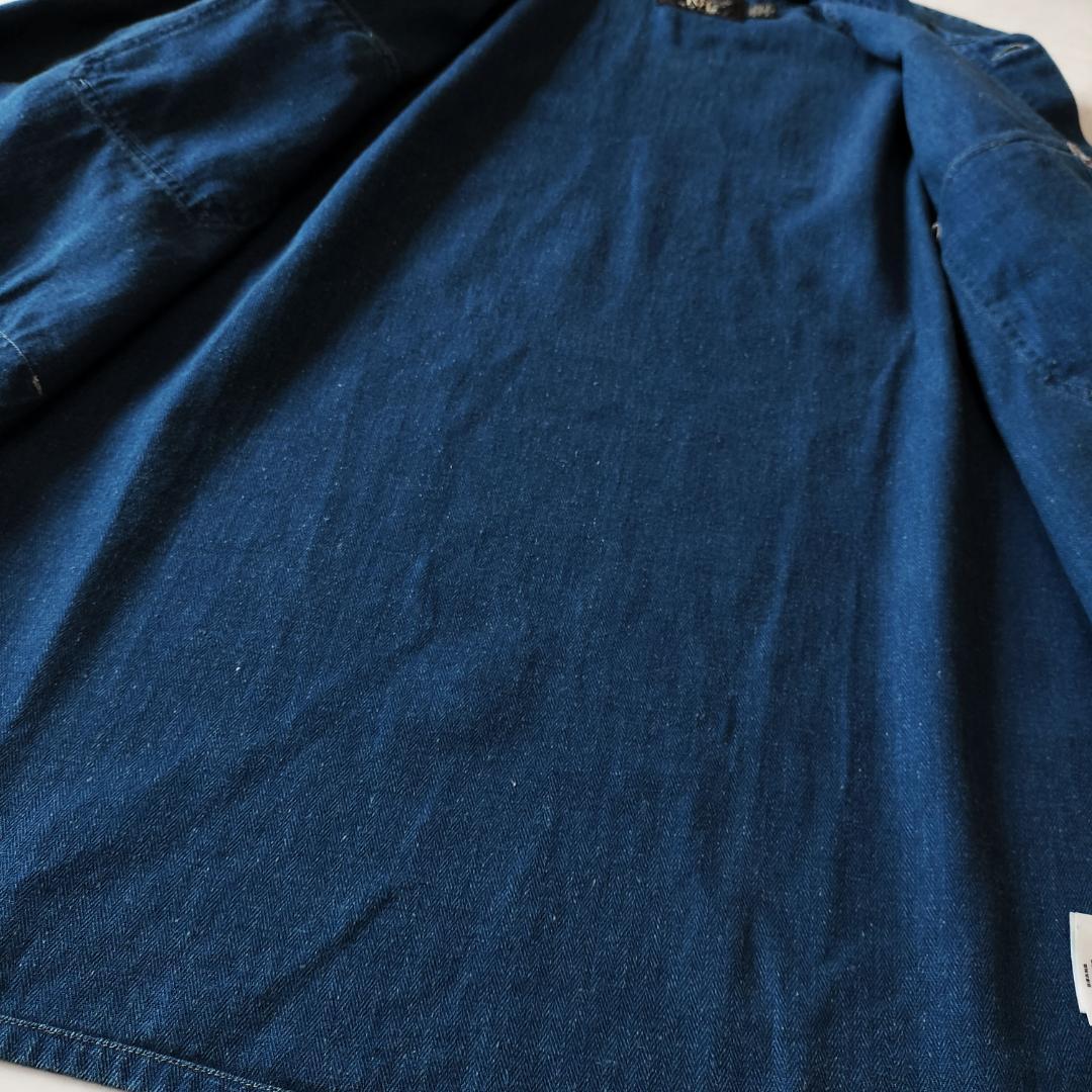 RRL インディゴヘリンボーンカバーオール M リネンコットン オーバーシャツ