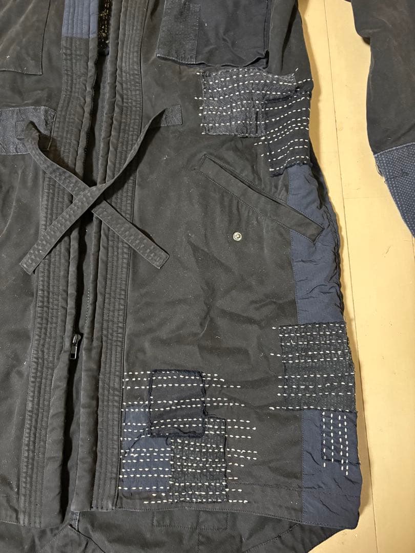 激レア maharishi マハリシ ノーカラーコート パッチワーク 刺し子