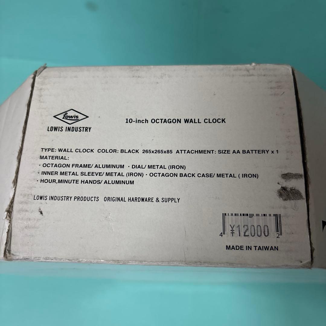 新品 未使用　旧ロゴ　 ルイスオクタゴン クロック　 厚みのある八角形時計