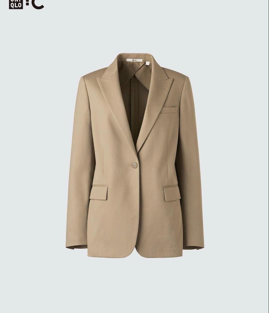 ユニクロ　UNIQLO レディース　テーラード　ジャケット　＋　ベージュ　M