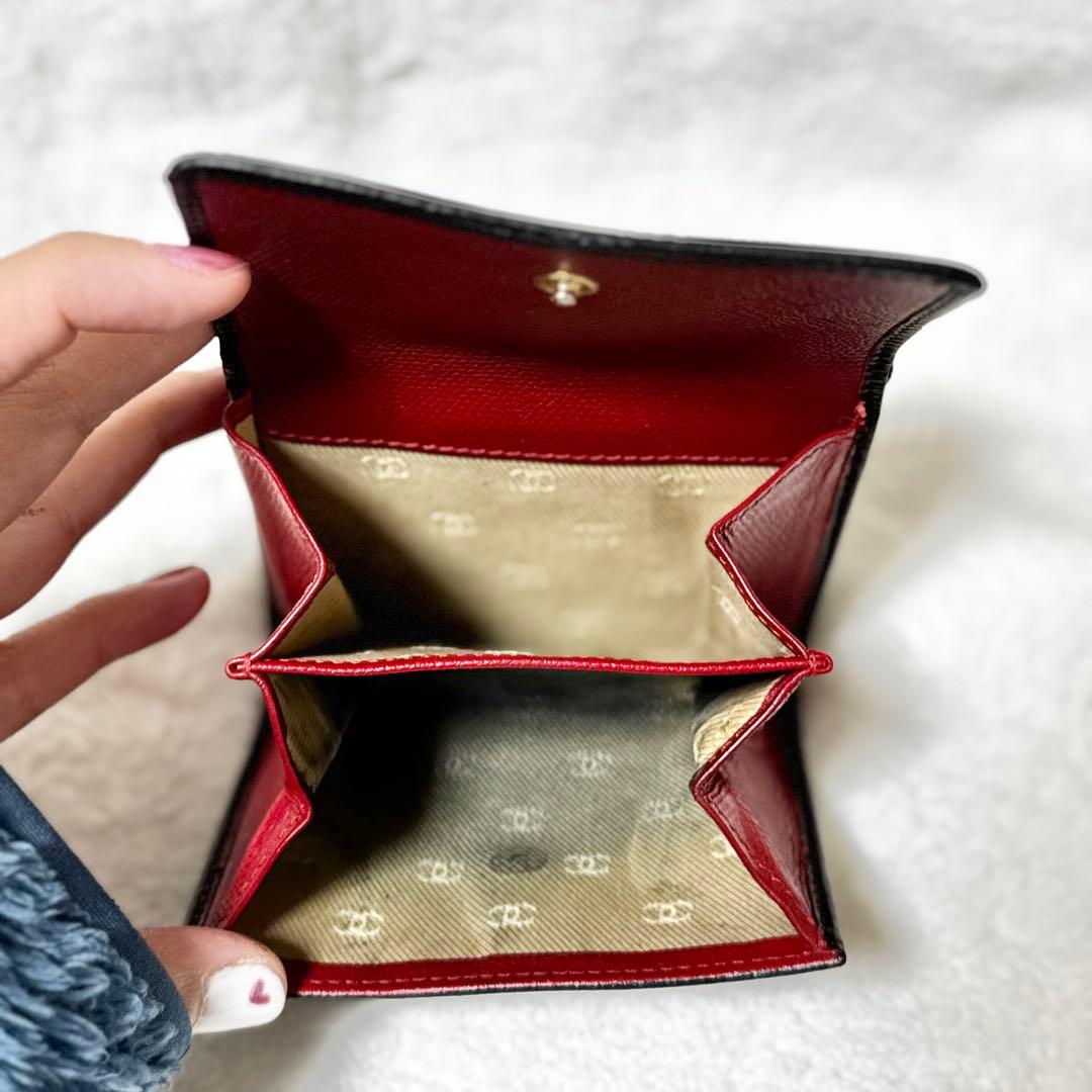 ✨正規品✨ CHANEL シャネル 折り財布　Wホック　ココボタン　ブラック