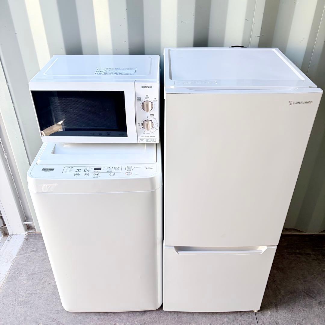 運搬取付無料！ホワイト純正メーカー冷蔵庫・洗濯機＋フラットレンジ3点セット！美品