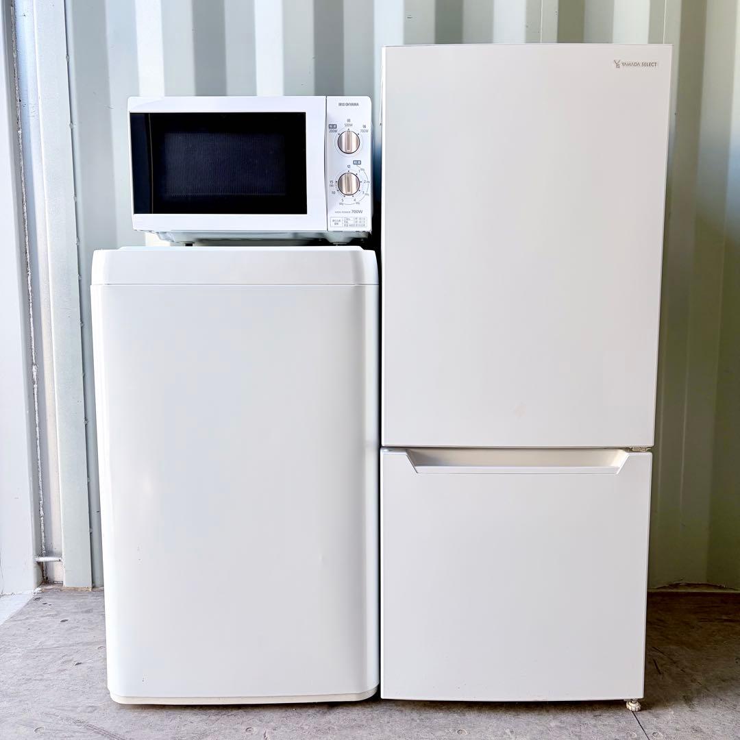 運搬取付無料！ホワイト純正メーカー冷蔵庫・洗濯機＋フラットレンジ3点セット！美品