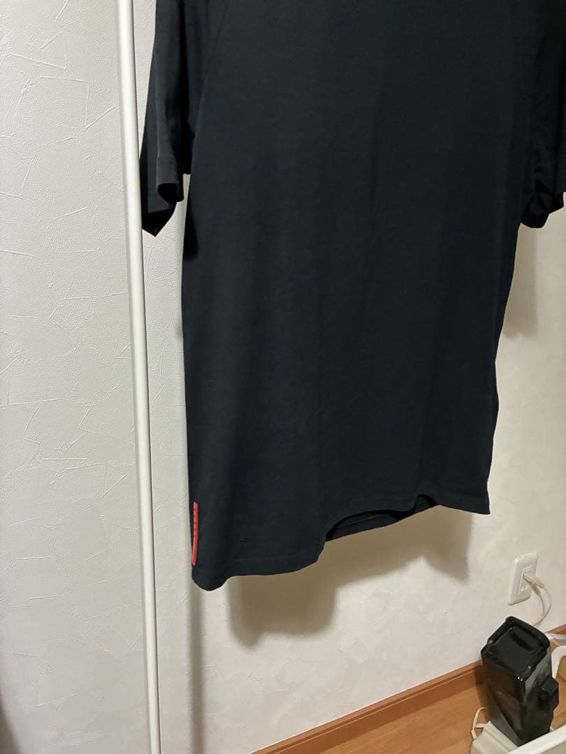カ*ク様 PRADA SPORT ラバーロゴコットンポリTシャツ size M