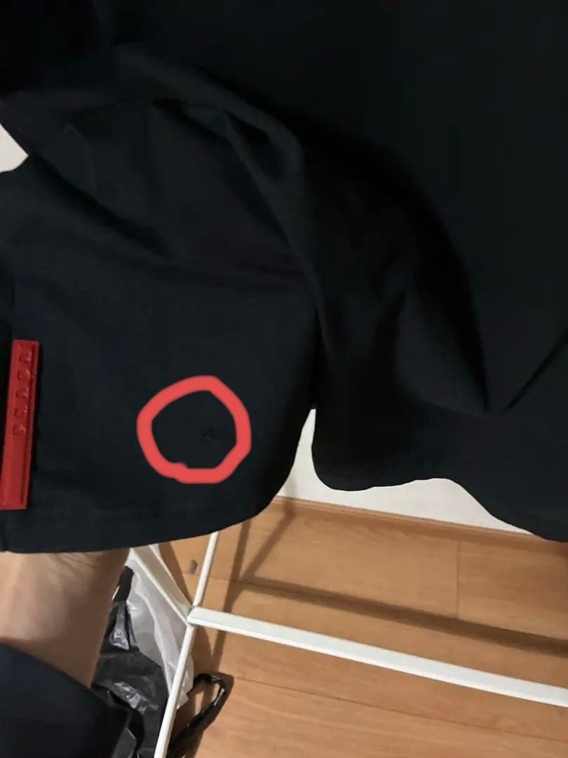 カ*ク様 PRADA SPORT ラバーロゴコットンポリTシャツ size M