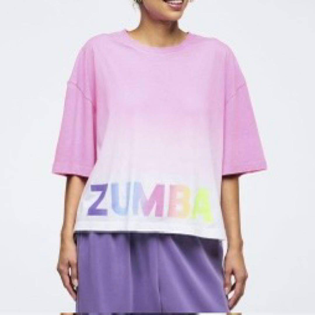 ZUMBA2026新作 パステルオーバーサイズドボクシークロップトップス(S)