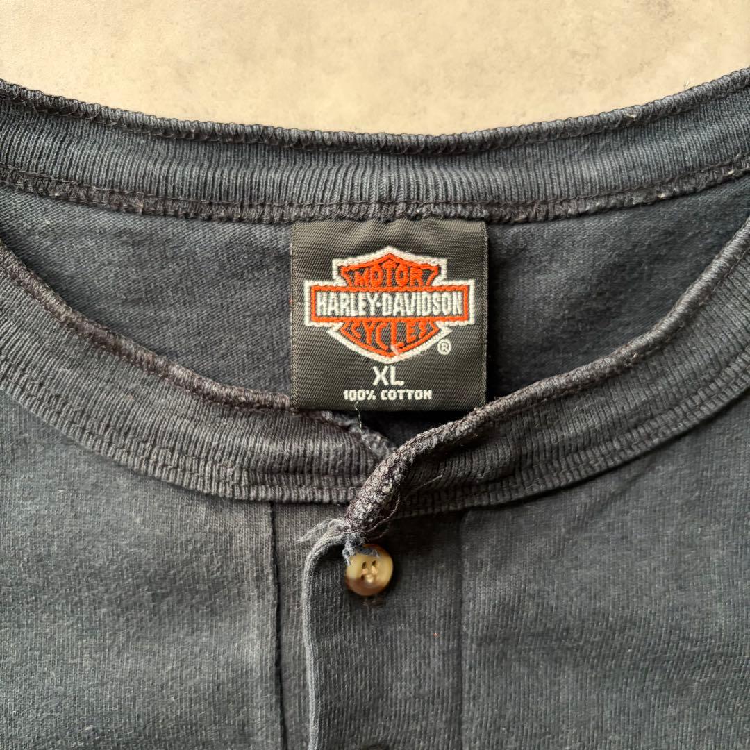 【Harley Davidson】90s USA製ヘンリーネックTシャツ古着