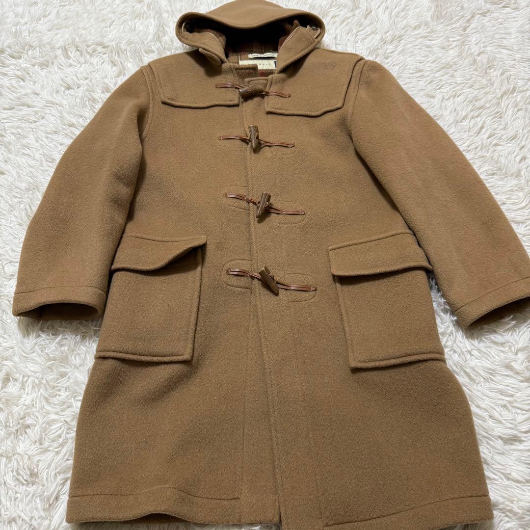 【美品】Gloverall ダッフルコート　英国製　キャメル　チェック柄