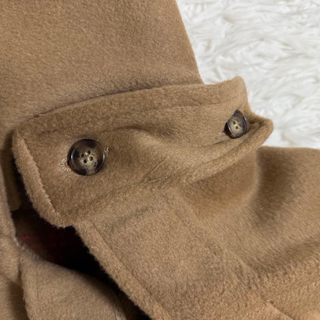 【美品】Gloverall ダッフルコート　英国製　キャメル　チェック柄