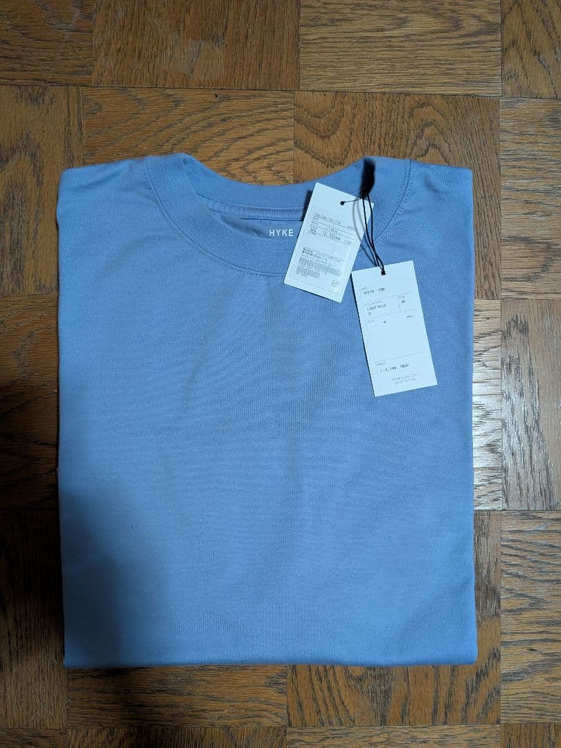 HYKE ハイク クロップドTシャツ241-12378 ブルーS
