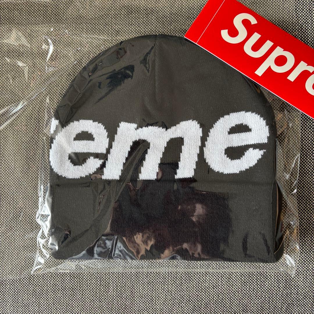 Supreme Big Logo Beanie Black シュプリーム