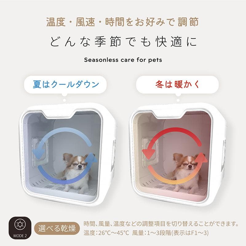開封済み　未使用訳あり　ペット用ドライヤー 63L 犬　猫　ドライヤーボックス