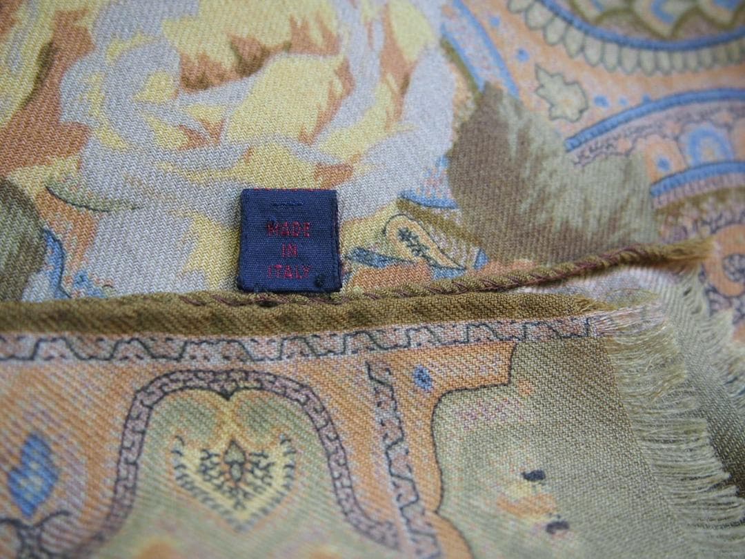 定価9万★イタリア製ETROシルクウール大判ストールエトロヴィンテージペイズリー