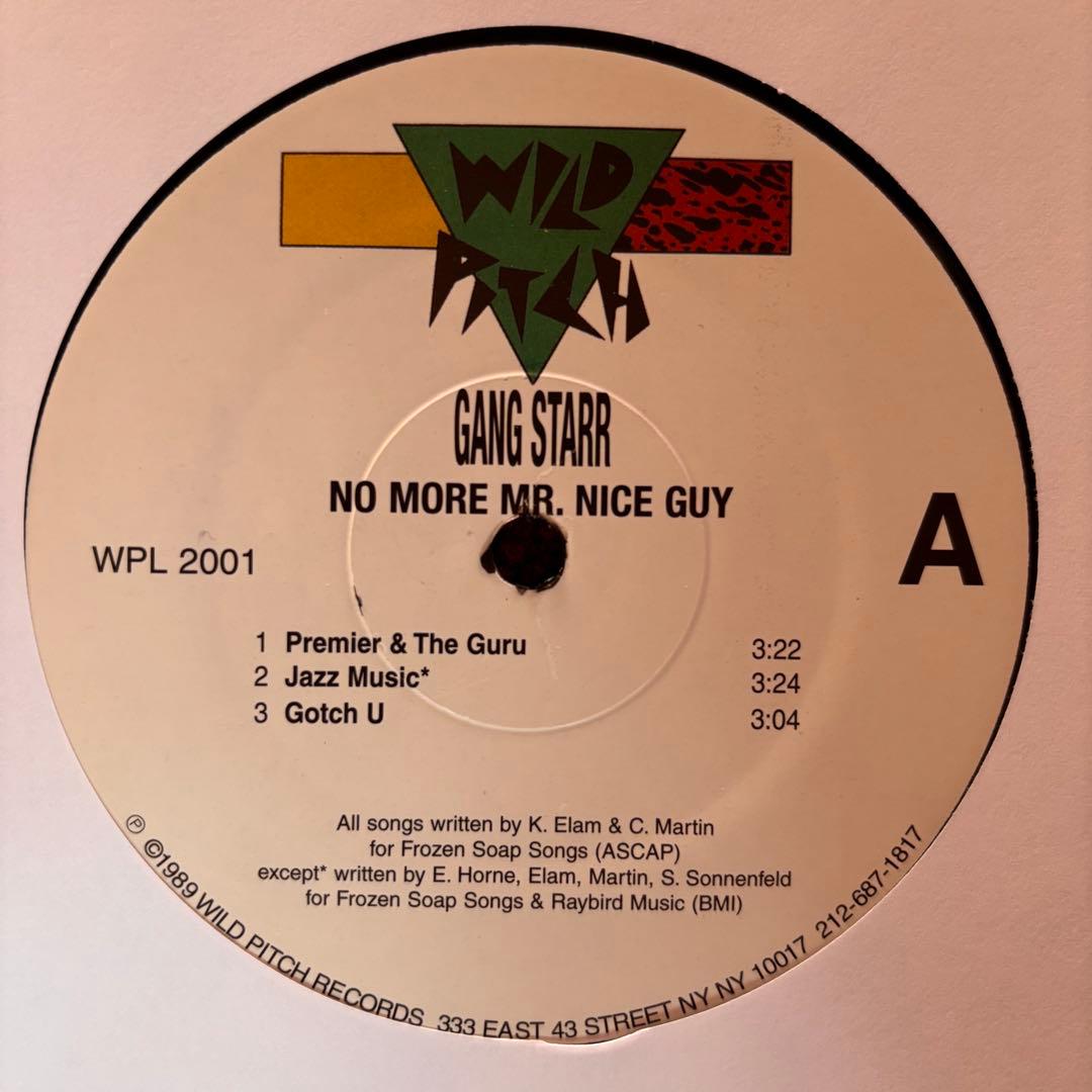2LP GANG STARR NO MORE MR. NICE GUY レコード