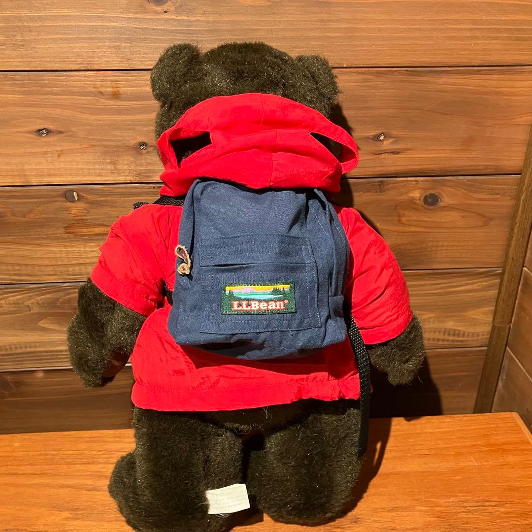 llbean teddy bear コラボ　ぬいぐるみ　アノラックパーカー　赤