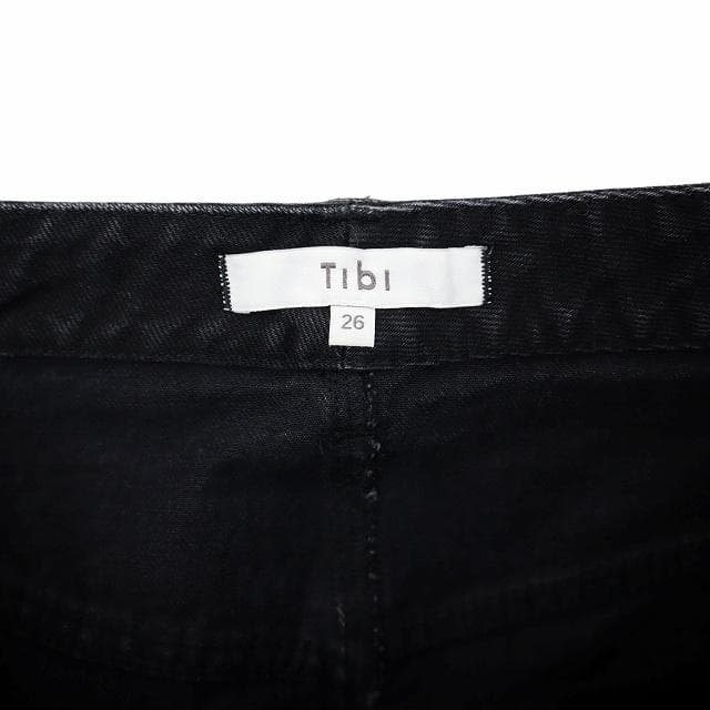 ティビ tibi BLACK DENIM GODET マキシ スカート 26