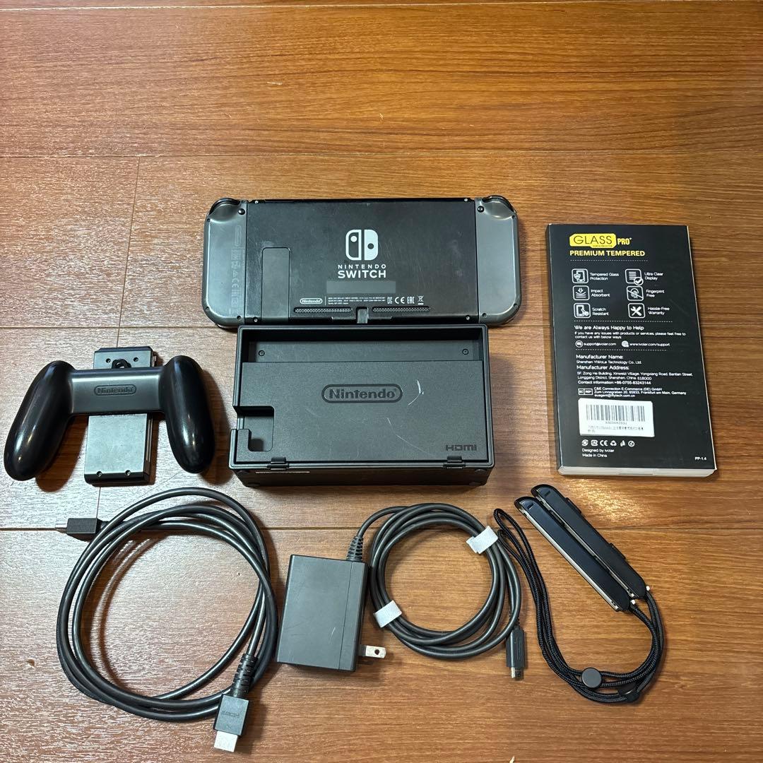 Nintendo Switch スイッチ 本体 一式 ガラス保護フィルム付