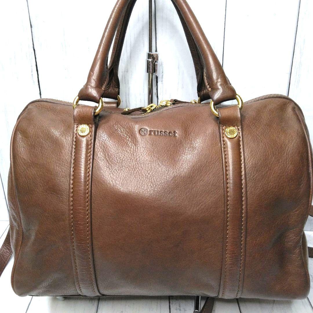 russet ラシット　ミニボストン　2way　オールレザー　ショルダーバッグ