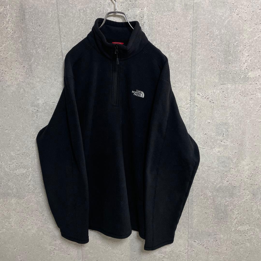 ノースフェイス　ハーフジップ　フリース　ブラック　ビックサイズ XL