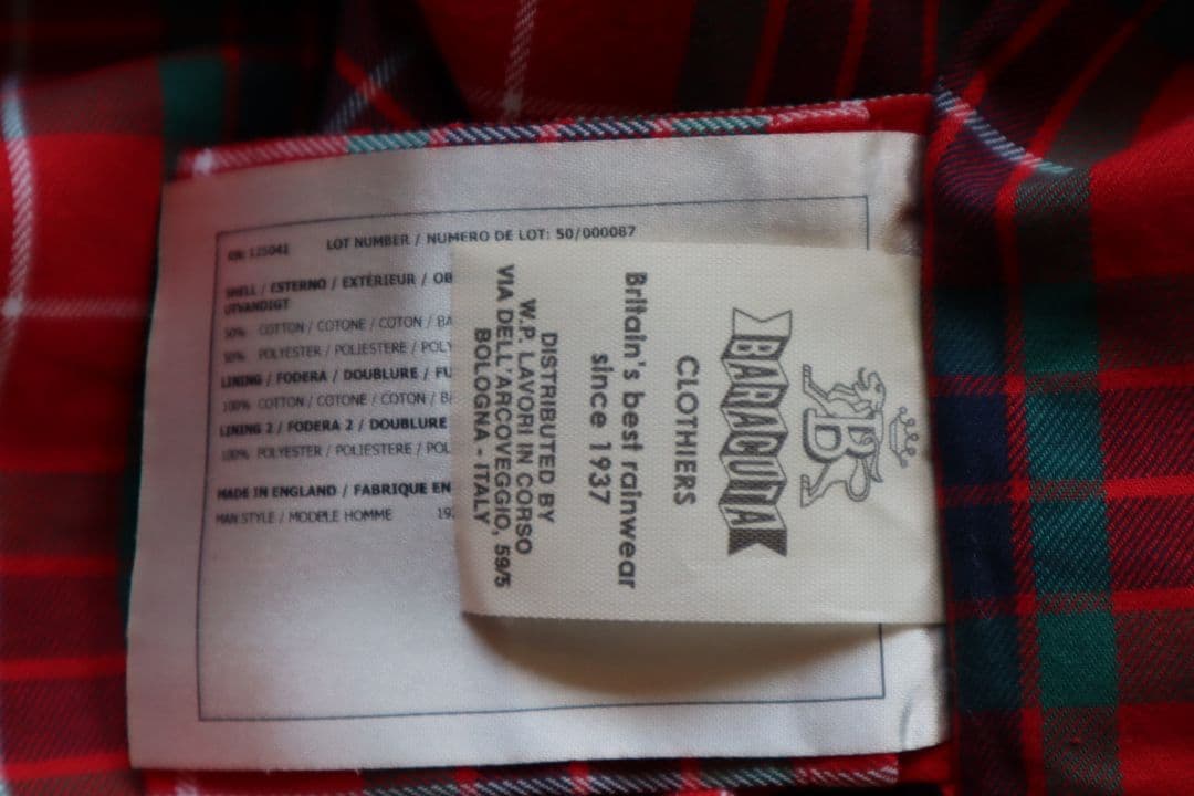 ジャケット・アウター BARACUTA G9 ARCHIVE MODEL 40 DARK RED