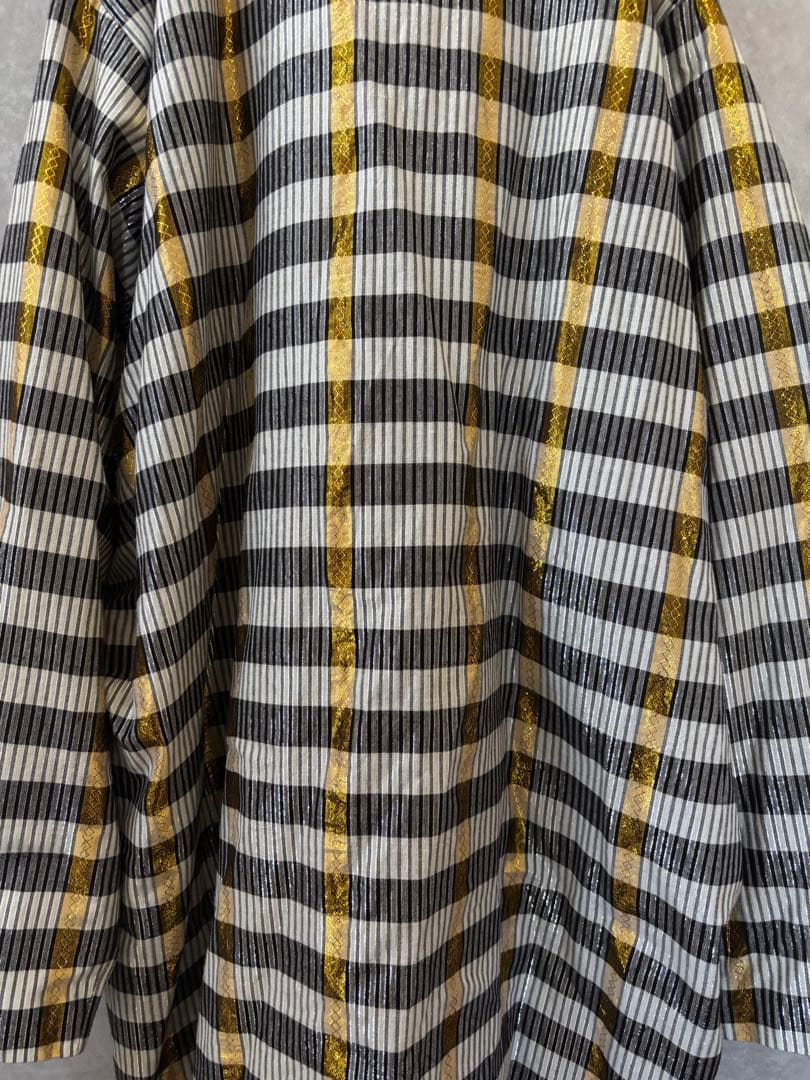 vintage used メタリック　コート　ワンピース