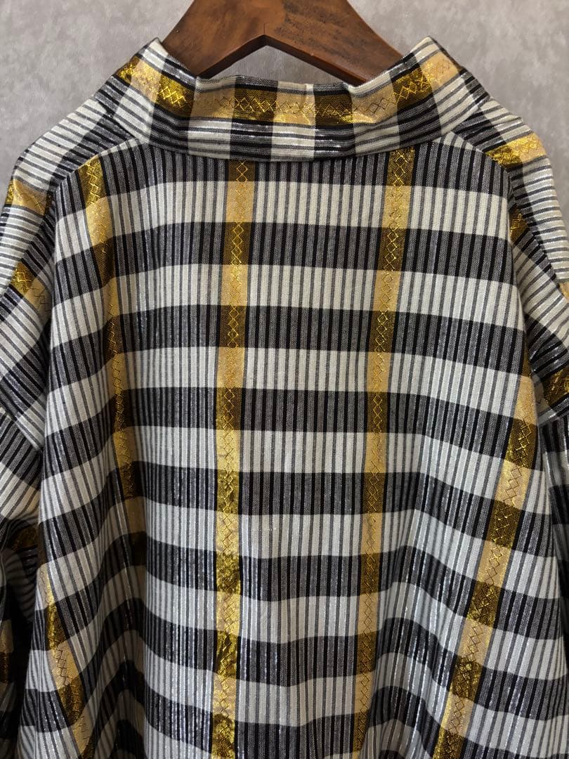 vintage used メタリック　コート　ワンピース