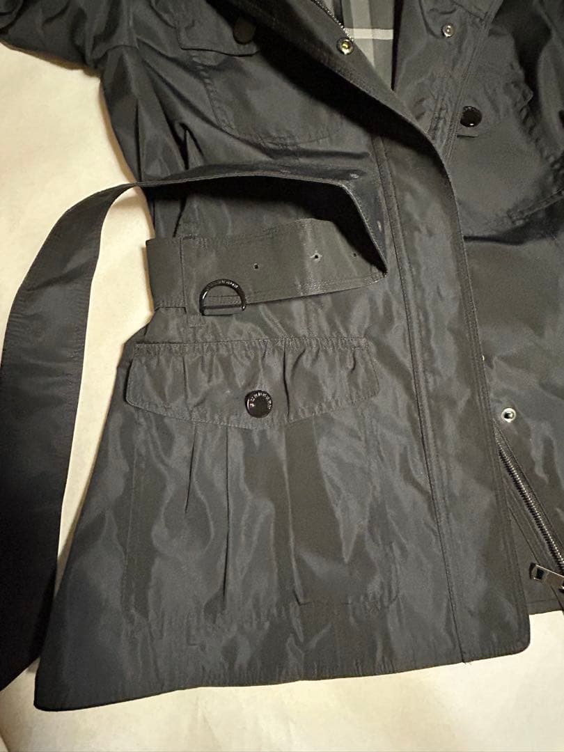 BURBERRY ブラック スプリングコート 40