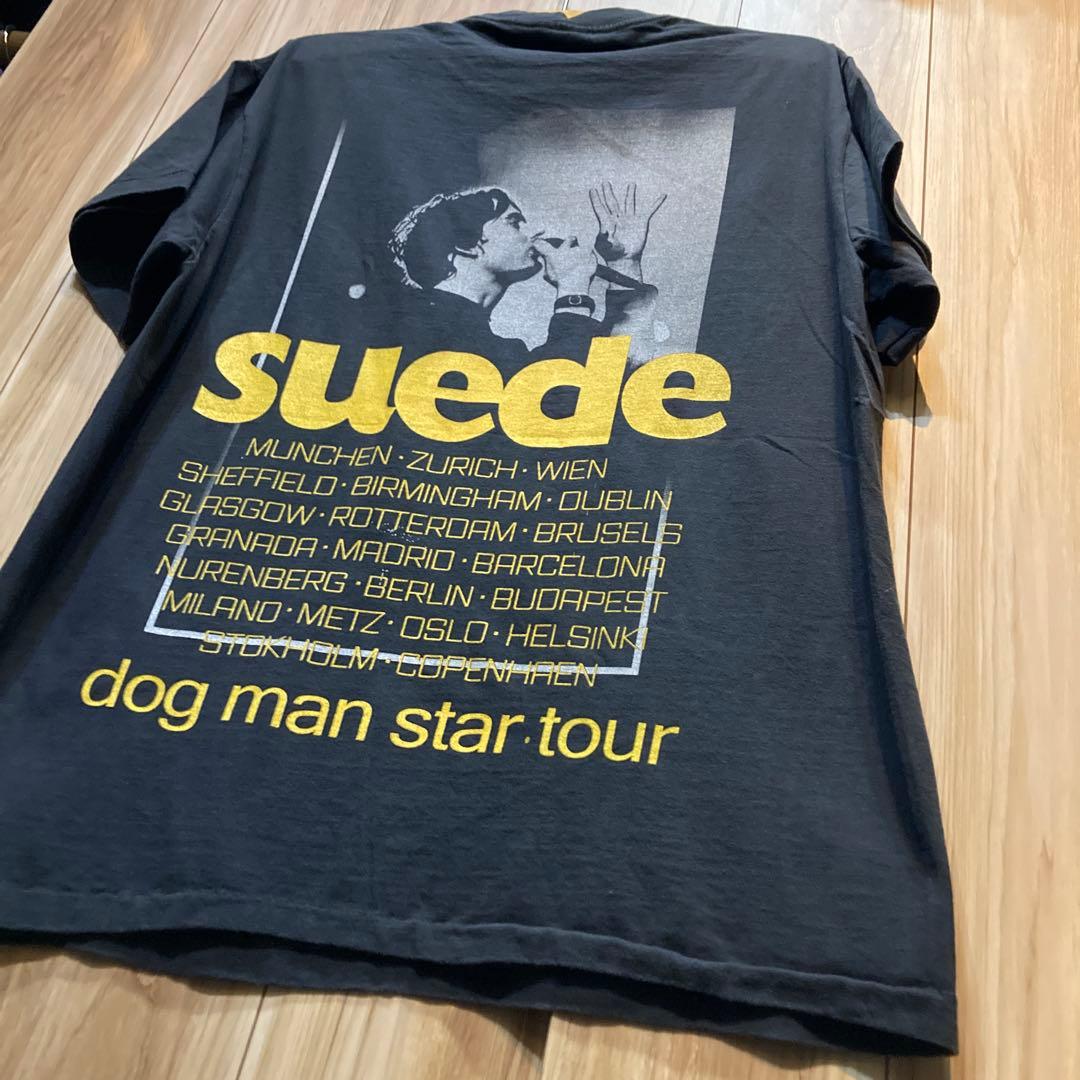 シングルステッチ Suede Dog Man Star ツアーT XL 黒