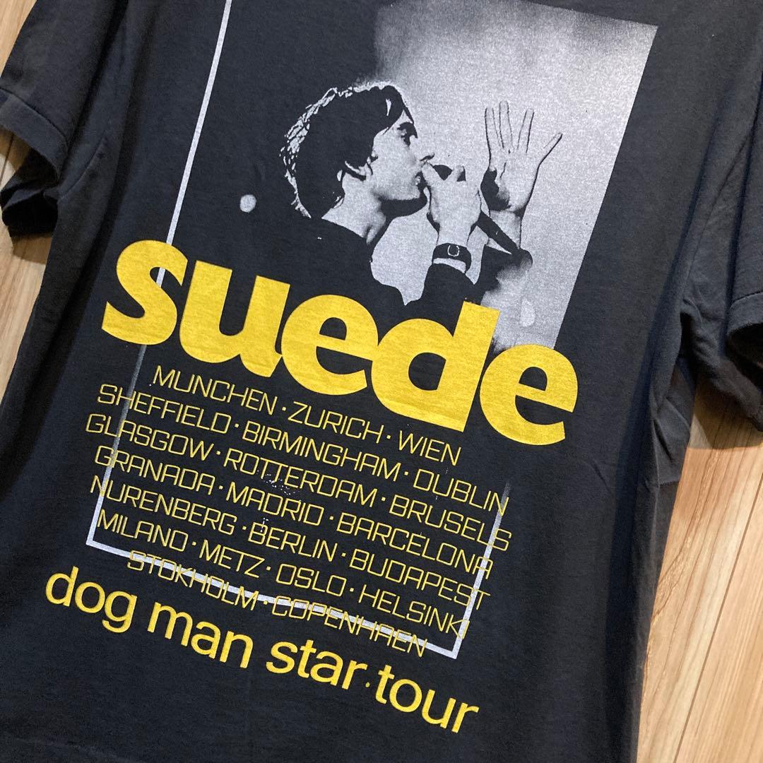 シングルステッチ Suede Dog Man Star ツアーT XL 黒
