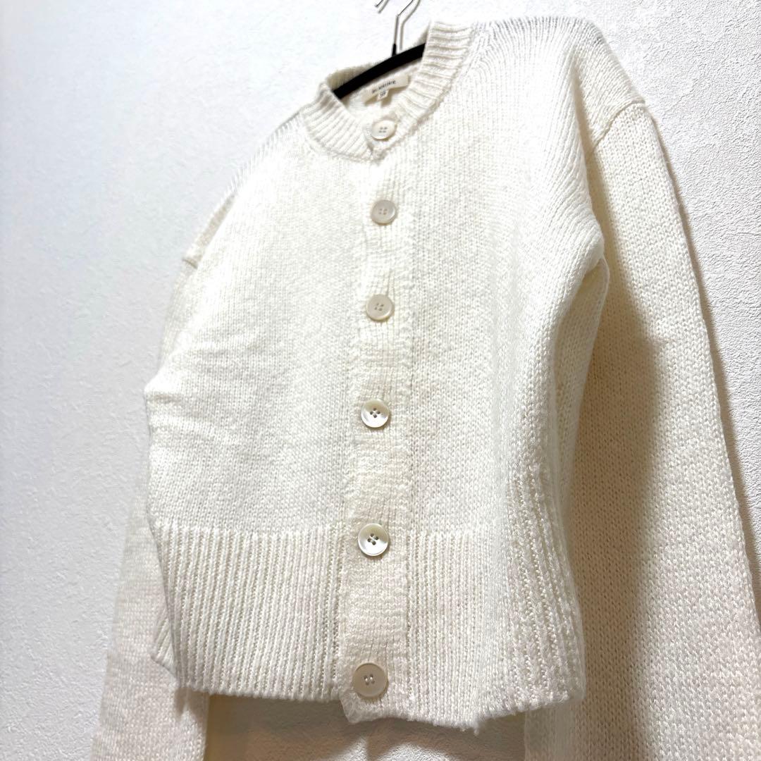 BLAMINK シルク5G ［未使用］クルーネックカーディガン　白