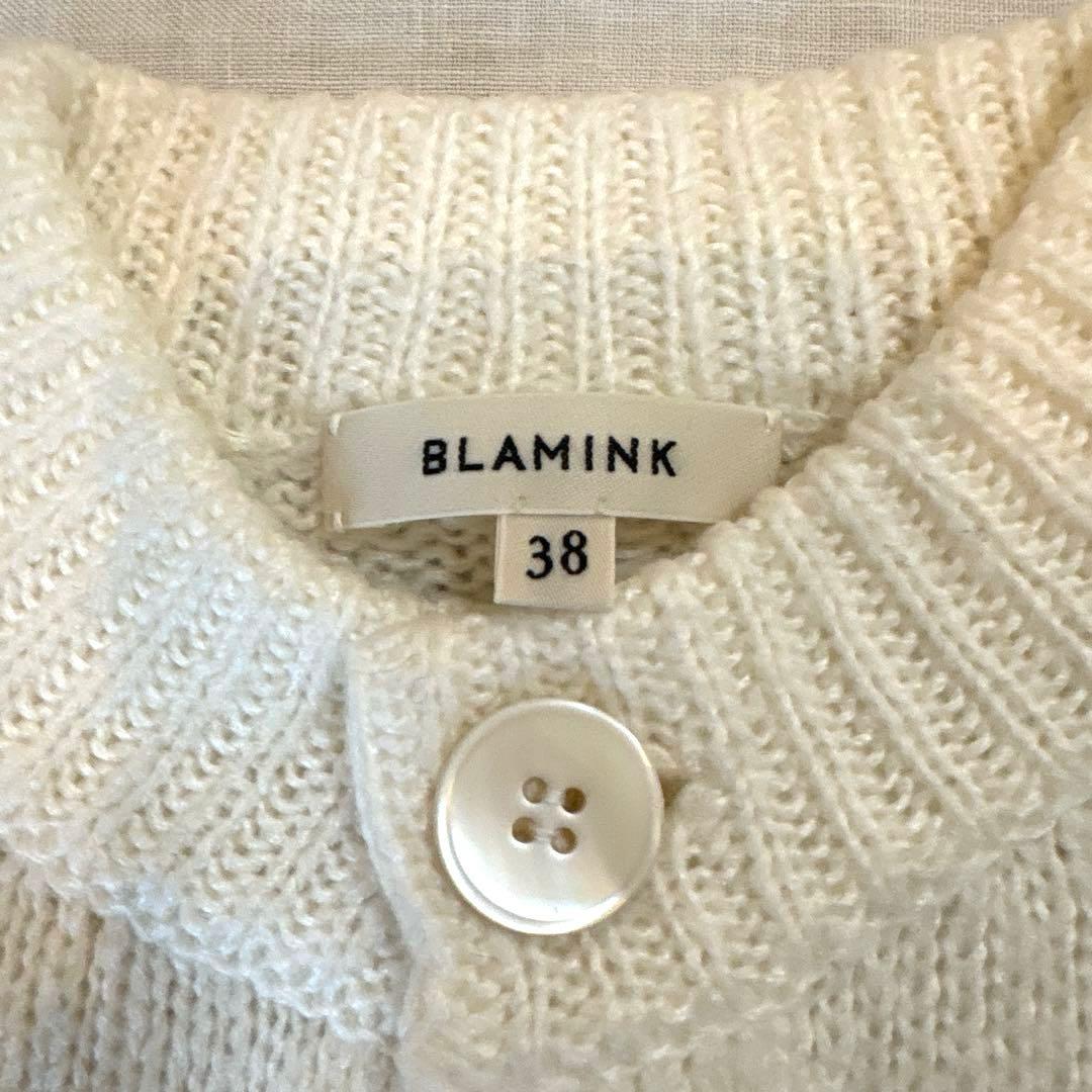 BLAMINK シルク5G ［未使用］クルーネックカーディガン　白