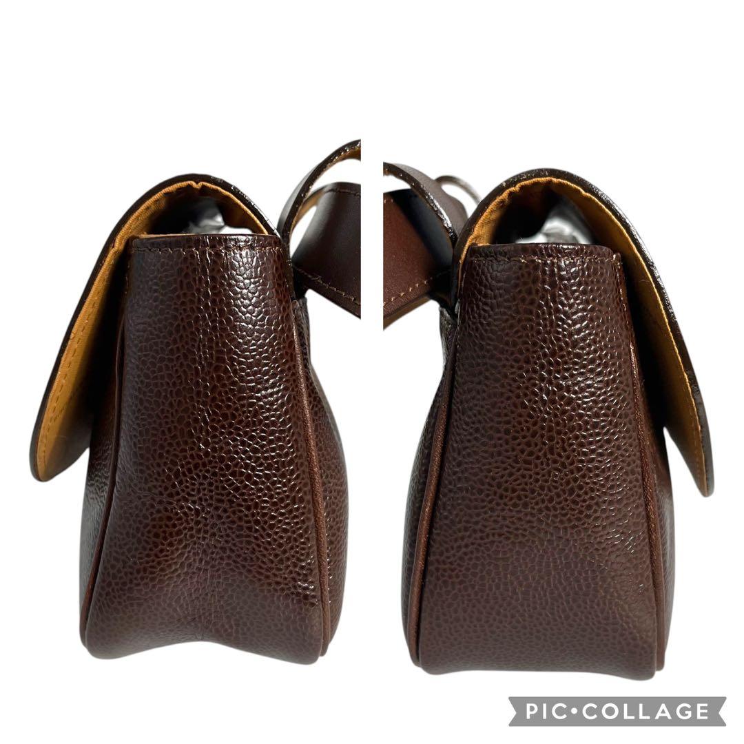 美品　クレージュ　ボディバッグ　ウエストポーチ　レザー　ブラウン