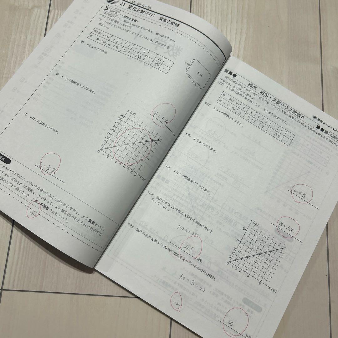 秀英予備校　テキスト　￼中1 理科　社会　英語　数学